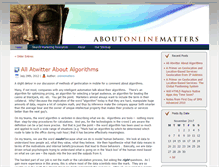 Tablet Screenshot of aboutonlinematters.com